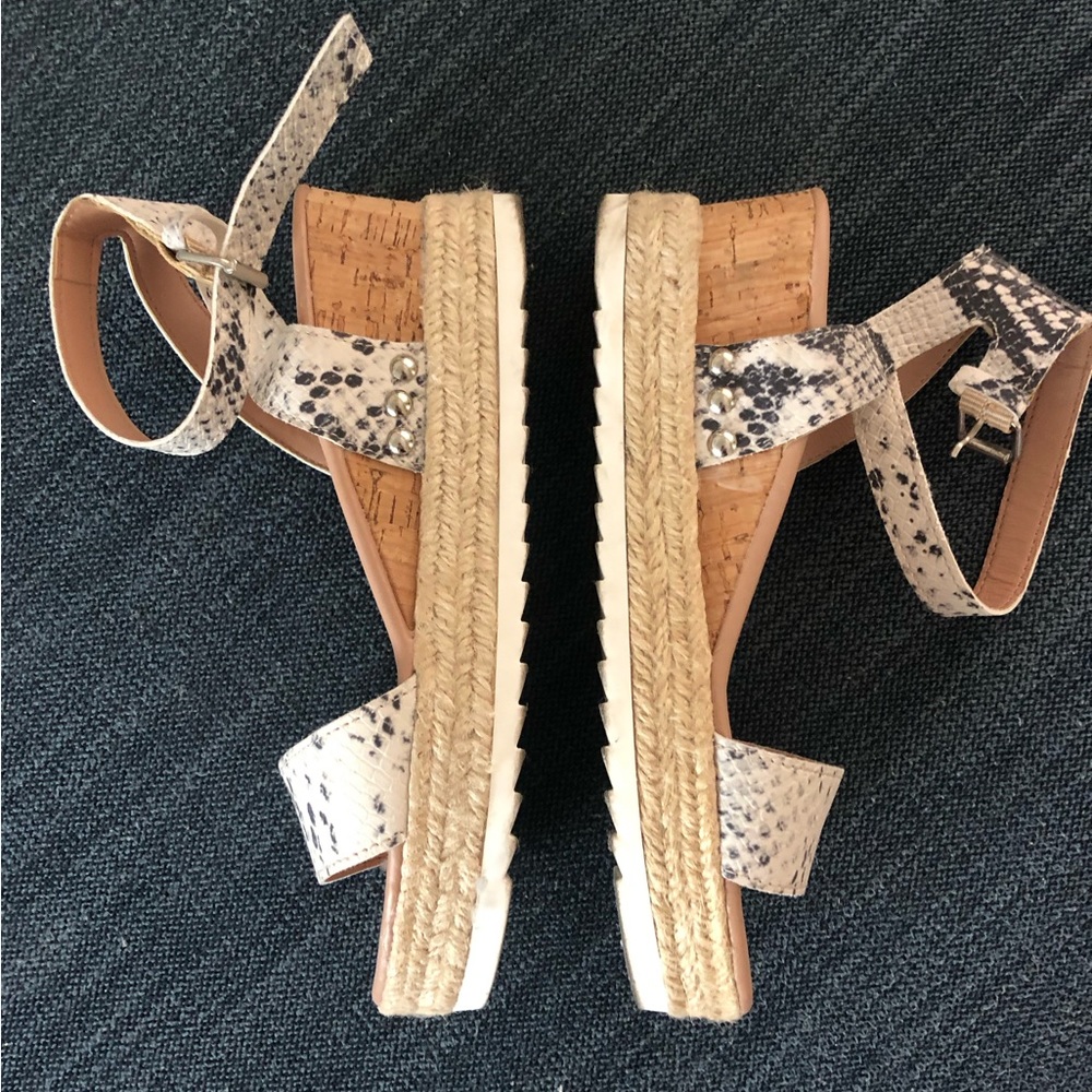 Steve Madden Snake Print Espadrille Sandals